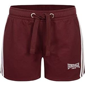 Lonsdale Carloway Shorts voor dames, Oxblood/wit, XL 117406