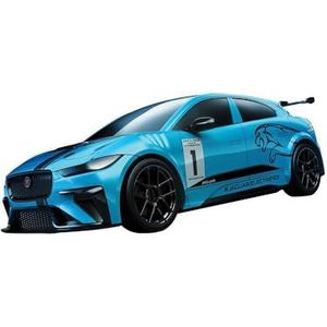 Airfix QUICKBUILD Model Car Kit - Jaguar I-PACE eTrophy Blue Car Building Kit voor kinderen 6+, bouwspeelgoed voor jongens en meisjes, geen lijm modelbouw - klassieke auto geschenken plastic modelkits