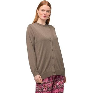 Ulla Popken Gebreide damesjas, Lichtbruin, 42/44 NL