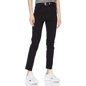 PIECES Dames Pcrosie Hw Slim ANK Western Belt JNS Bc Jeans, zwart, S