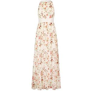 ApartFashion Dames chiffon jurk, crème-meerkleurig, Normaal, Crème Veelkleurig, 46
