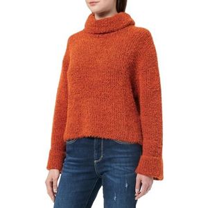 Koton Plush Turtle Neck Sweater voor dames, Rood (401), S