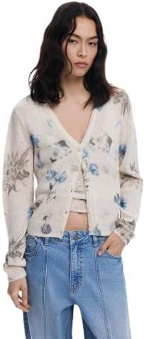 Cardigan - Bloemenprint - Tweedelig - Cropped - Langemouwen - Knoopsluiting