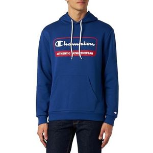 Champion Legacy Graphic Shop Authentic - Powerblend fleece sweatshirt met capuchon, blauw, L heren FW23, Blu, L