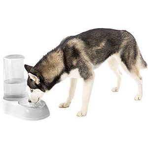 Ferplast Kroketten- of waterdispenser voor grote honden AZIMUT 5500 Huisdierdispenser 5,5 liter Voerbak voor droogvoer en water, Antislipbodem, 23 x 41 x h 37,5 cm Wit