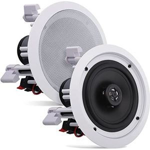 Pyle Luidsprekers- Plafondluidspreker –Wandluidspreker- Plafondspeakers- Inbouwluidsprekers voor Thuis - 2-Weg Thuisluidsprekersysteem – Speakers voor in het Plafond - 200 Watt - Wit