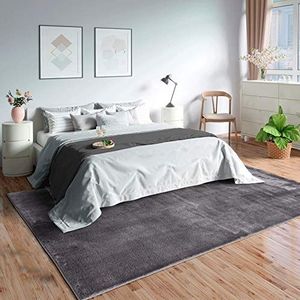 Mia´s Teppiche Olivia woonkamertapijt, 100% polyester, antraciet, 80x150 cm