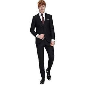 Bonamaison Men's TRMRVN100354 Business Suit Pants Set, Zwart, 48