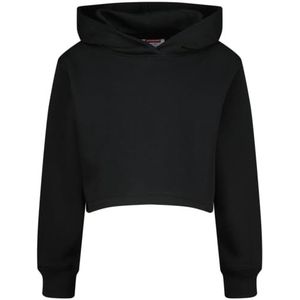 Vingino Girls G-Basic-Sweat-Hoody Crop in Colour Deep Black in maat 6, zwart (deep black), 6 Jaar