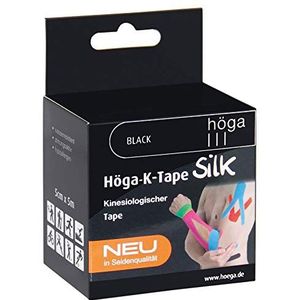 Höga-K-Tape-Silk zwart kinesiotape in zijdekwaliteit, 5 cm x 5 m