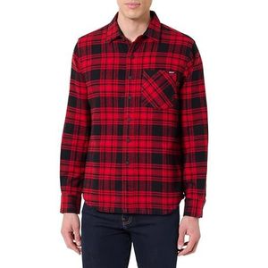 REPLAY - Overhemd - Zwart/Wit - Flanel - Geruit - Lange Mouw