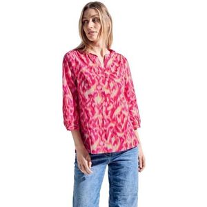 Cecil Dames TOS Printed Light Cotton Blous, Roze Sorbet, XS
