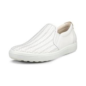 ECCO Dames Soft 7 Woven Slip On 2.0 Sneaker, Wit, 39/39.5 EU