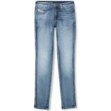 Diesel - Babhila Skinny Jeans - Blauw - Distressed Katoen