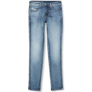 Diesel - Babhila Skinny Jeans - Blauw - Distressed Katoen