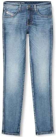 Diesel - Babhila Skinny Jeans - Blauw - Distressed Katoen
