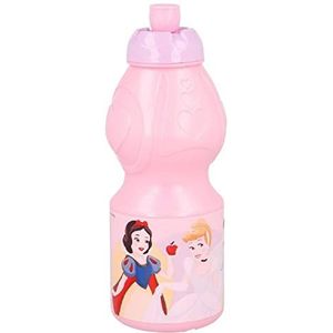 ALMACENESADAN Sportdrinkfles, meerkleurig, herbruikbaar, BPA-vrij, 400 ml (Disney Princess)