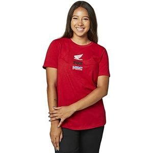 Fox Racing Dames Honda korte mouwen T-shirt, vuur-rood, L