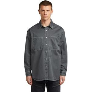 Relaxed 2-delig shirt ls, meerkleurig (India Ink/Folkstone Gray Double Dye Gd D27087-d947-h505), XS