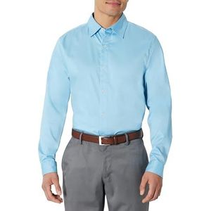 Amazon Essentials Heren Slim-Fit Lange Mouw Stretch Jurk Shirt, Hemelsblauw, XL