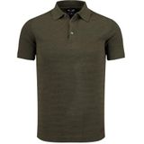 T-shirt - Effen - Jersey - Polokraag - Kwartmouw - Normale Pasvorm