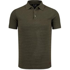 T-shirt - Effen - Jersey - Polokraag - Kwartmouw - Normale Pasvorm