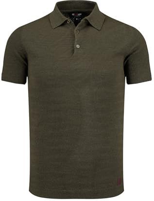 T-shirt - Effen - Jersey - Polokraag - Kwartmouw - Normale Pasvorm