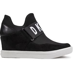 DKNY Dames Hoge Top Slip op Wedge Sneaker, Zwarte kosmos, 39.5 EU