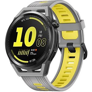 HUAWEI Watch GT Runner 46 mm Smartwatch, Dual Band GNSS met 5 systemen, nauwkeurige hartslagmeting, wetenschappelijk hardloopprogramma, AI Running Coach, Duitse versie met 30 maanden garantie, Grijs