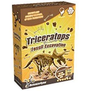 Triceratops, opgravingskit voor kinderen +6 jaar oud - Graaf en monteer 10 dinosaurusfossielen met dit paleontologische en archeologische speelgoed voor kinderen, wetenschappelijke spellen 6-10 jaar