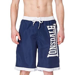 Lonsdale zwemshorts Clennell donkerblauw/wit 3XL