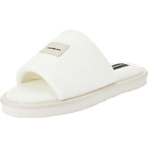 Calvin Klein Jeans Dames Thuis Slipper Tr Ml Fad, Romige witte eierschaal, 39.5 EU