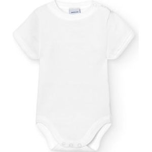 BABIDU Babybody met korte mouwen, 100% katoen, babybody met schouderopening, zachte en ademende stof, ideaal voor het eerste dragen van pasgeborenen, uniseks kleding voor baby's en meisjes