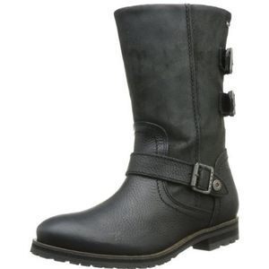Tommy Jeans Elina 1W biker boots voor dames, Zwart Black Slate Grey 990, 39 EU