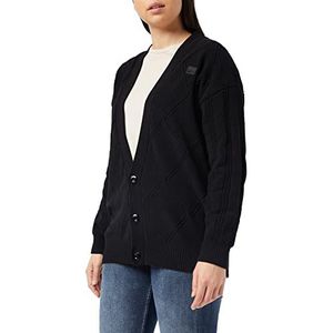G-STAR RAW Cable Loose Cardigan Sweater voor dames, zwart (Dk Black C561-6484), XXS