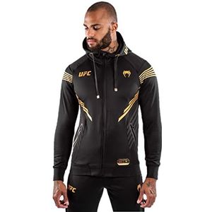Venum Heren UFC Walkout Authentic Fight Night Hoodie Sweatshirt met capuchon, zwart/goud, XXL