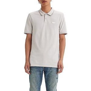 Levi's Slim Housemark Polo Shirt Mannen, Quarter Tipping Quiet Gray, XS