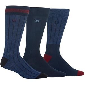 chaps Heren Cd131pk Diagonale Pin Stripe Dress Crew Socks (3 Pack), Navy Assorted, Shoe Size: 6-12