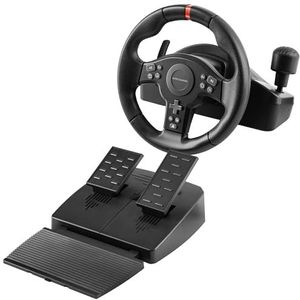 Mars Gaming MWH-RSXONE, SimRacing-Stuur, Zero Dead Zone en 270° Draaihoek, DriveSense Vibratie, Versnellingspook + Schakelflippers, XL Pedaalset, PC|PS3|PS4|Xbox One|Xbox Series X-S|Switch, Wit