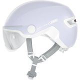 ABUS HUD-Y ACE city helm - stijlvolle fietshelm met vizier en magnetisch, oplaadbaar LED achterlicht - voor dames en heren - zwart, maat M