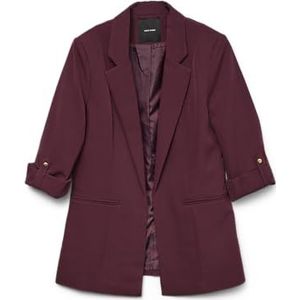 VERO MODA Vmgloria 3/4 Slim Blazer Noos, Winetasting, 34