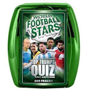 TOP TRUMPS Winning Moves Quiz - Wereldvoetbalsterren Green case - leeftijd 8+ - Duits