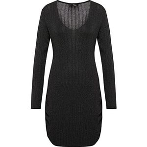 IDONY Dames gebreide jurk 11019462-ID02, zwart glitter, XL/XXL, zwart, glitter, XL/XXL