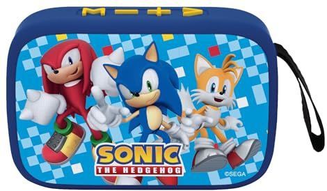 Lexibook, SEGA Sonic the Hedgehog, Draagbare Bluetooth-luidspreker, draadloos, USB-C, SD/TF-kaart, oplaadbare batterij, Blauw, BT018SN