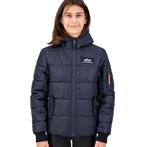 Alpha Industries Puffer Alpha Kids/Teens Winterjas met capuchon voor kinderen en tieners Rep.Blue