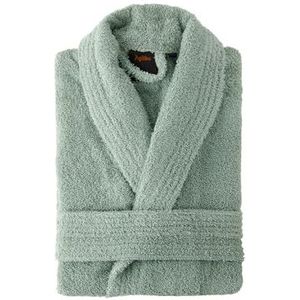 Top Towel Elegante badjas voor dames en heren, 100% katoen, 500 g/m², met capuchon of zonder capuchon, zacht en absorberend voor douche, spa en zwembad, Water Groen, L