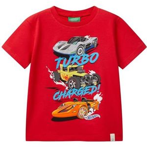 United Colors of Benetton T-shirt voor kinderen en jongeren, Rood, 2 anni