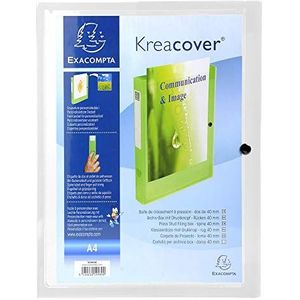 Exacompta 59982E Krea Cover Archiefbox met drukknop 1 Stuk helder