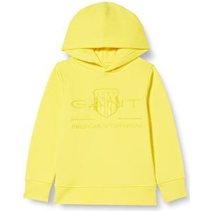GANT Unisex Tonal Archive Shield hoodie met capuchon, zonnegeel, standaard, geel, 134/140 cm