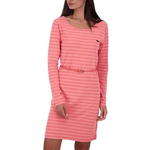 Alife and Kickin EllinAK Z Damesjurk met lange mouwen voor dames, vrijetijdsjurk, zomerjurk, XS-XXL, koraal, XL, koraalrood, XL